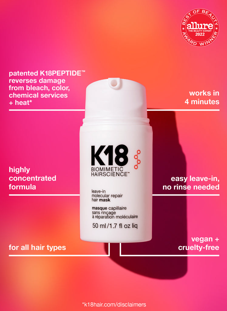 Full-Size Leave-In Molecular Repair Hair Mask 50mL | K18Hair UK