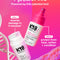 K18 heat bounce and hair mask products on a pink background with text about damage repair and protection.