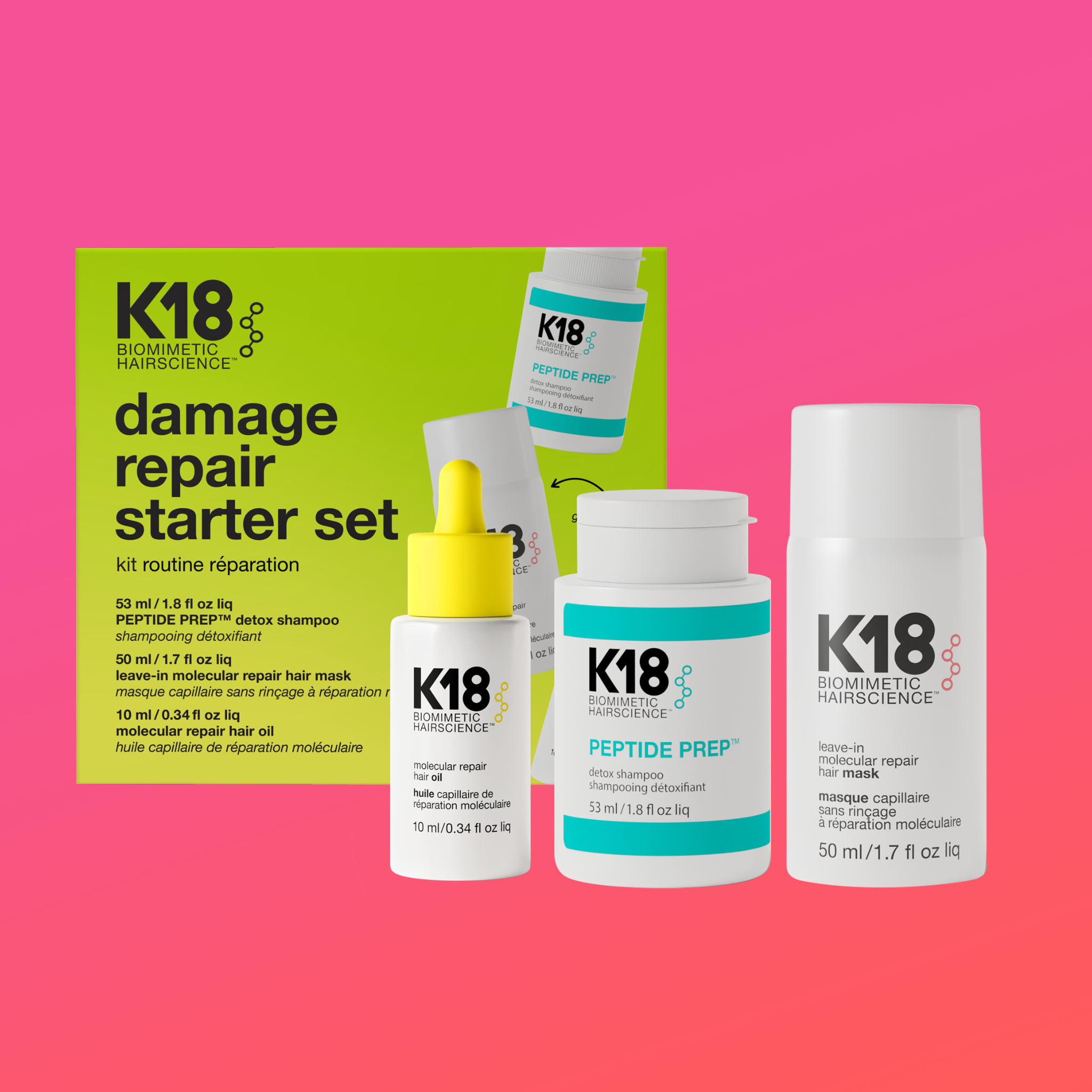 K18 Professional Hair Mask 150ml + 2024 Detox Shampoo 250ml BUNDLE