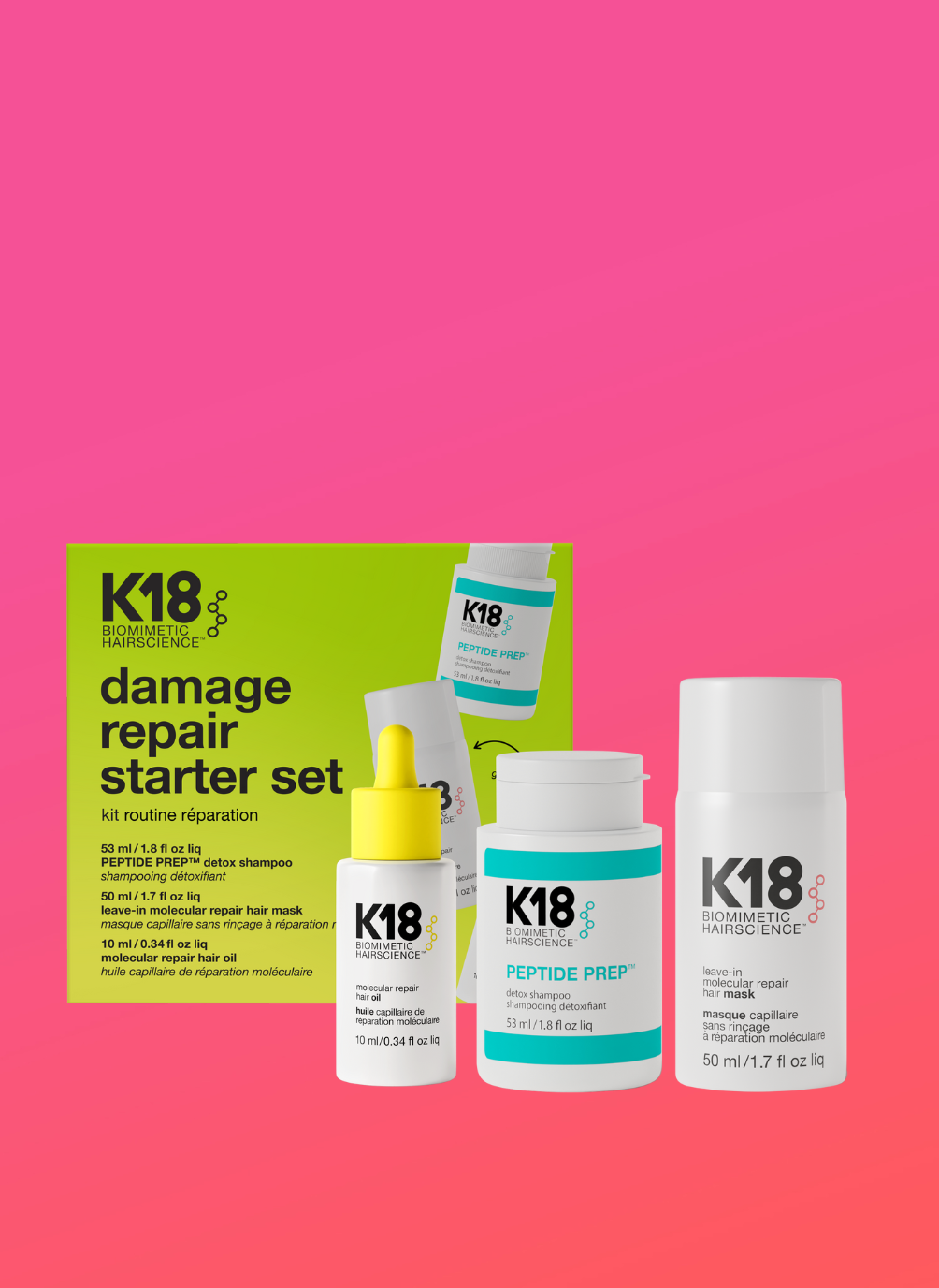 K18 Mask+ Detox shampoo set offers