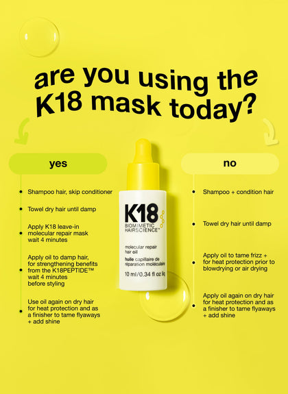 are you using K18 mask today? 